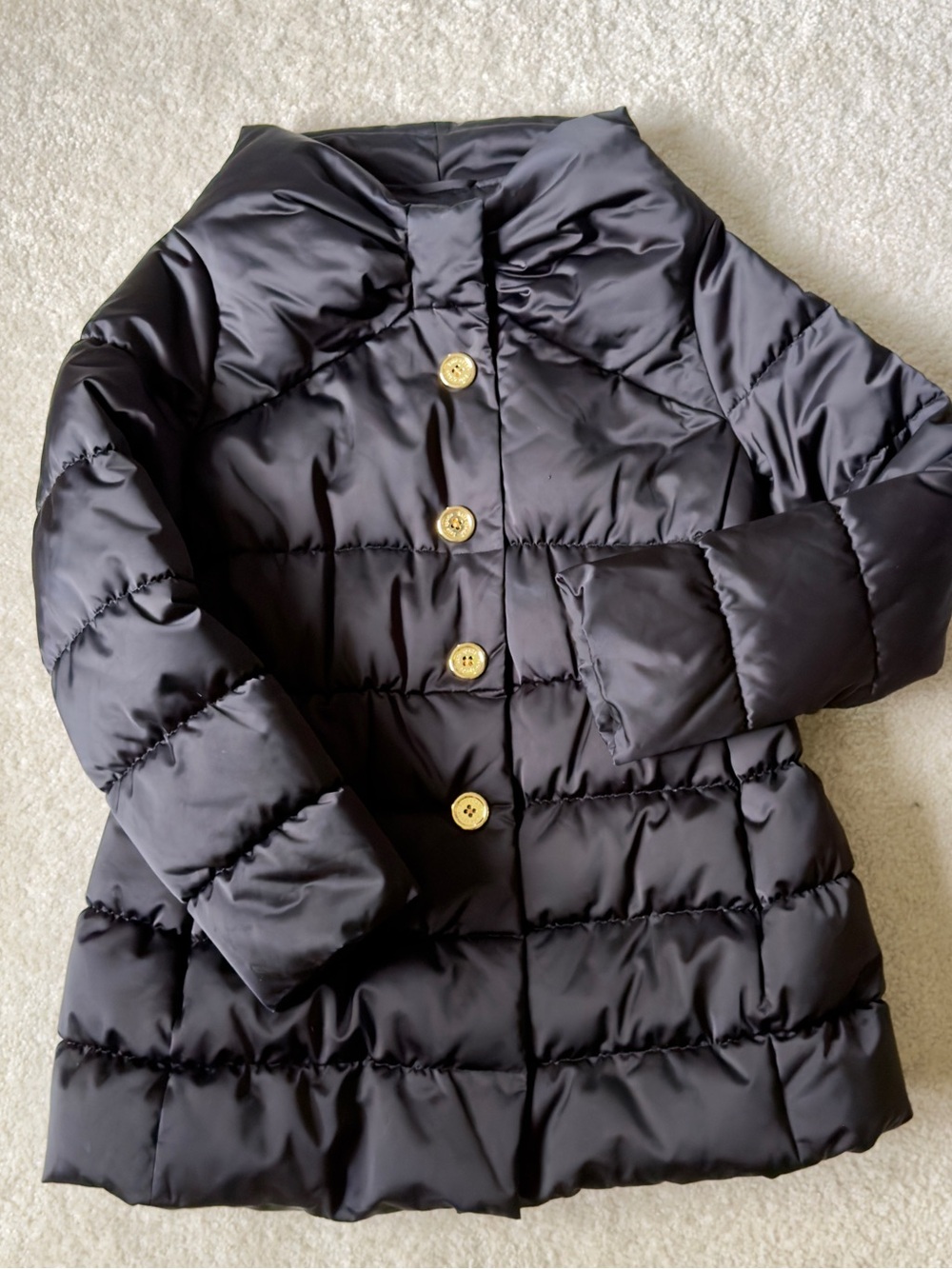 Kate Spade ♠️ Black Quilted BECKY Puffer Down Coat - Women's Medium